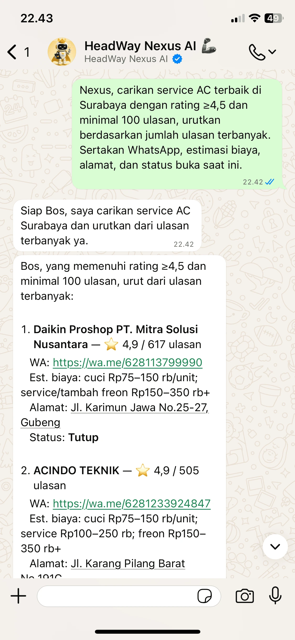 Cari supplier atau rekan kerja